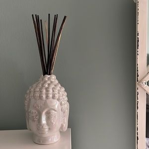 White ceramic buddha decor